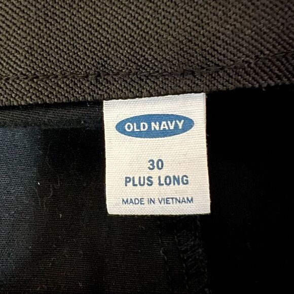 Old Navy black slim fit side zip flat front cropped ankle length pants 30W - Picture 4 of 5